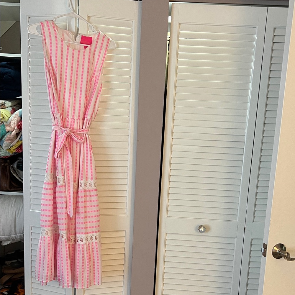 Lilly Pulitzer Pink and White Striped Dress